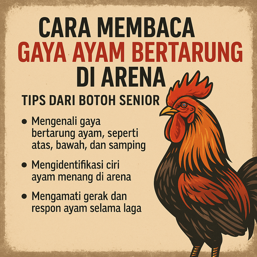 Cara membaca gaya ayam bertarung